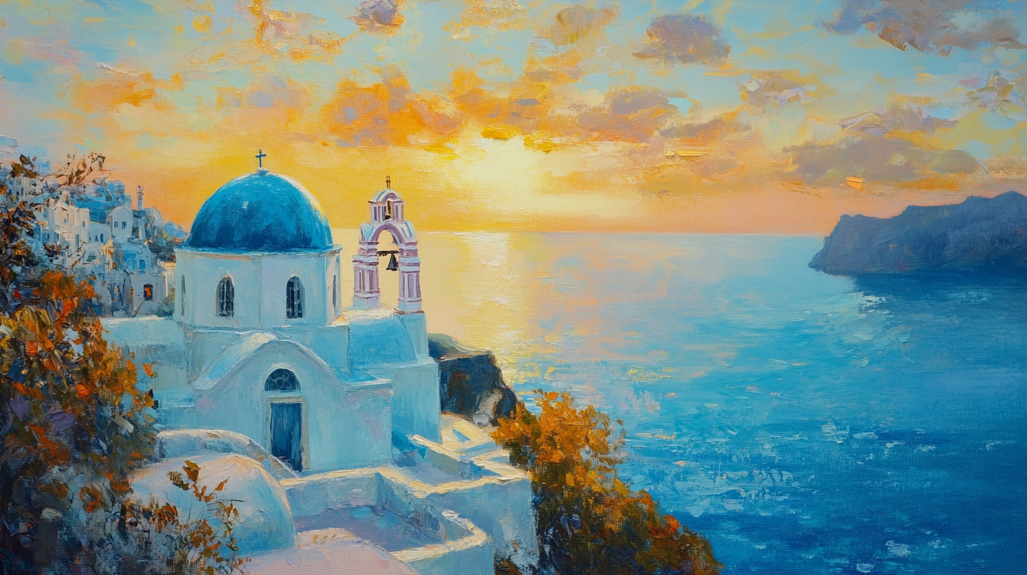 Santorini Under Sunlight